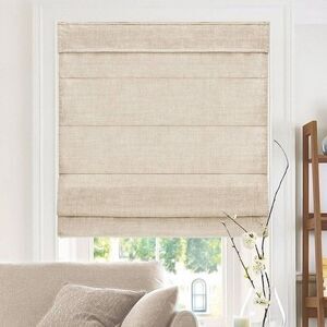 Chicology - 36"x64" Chicology Light Filtering Roman Curtain Sh Belgian Flax